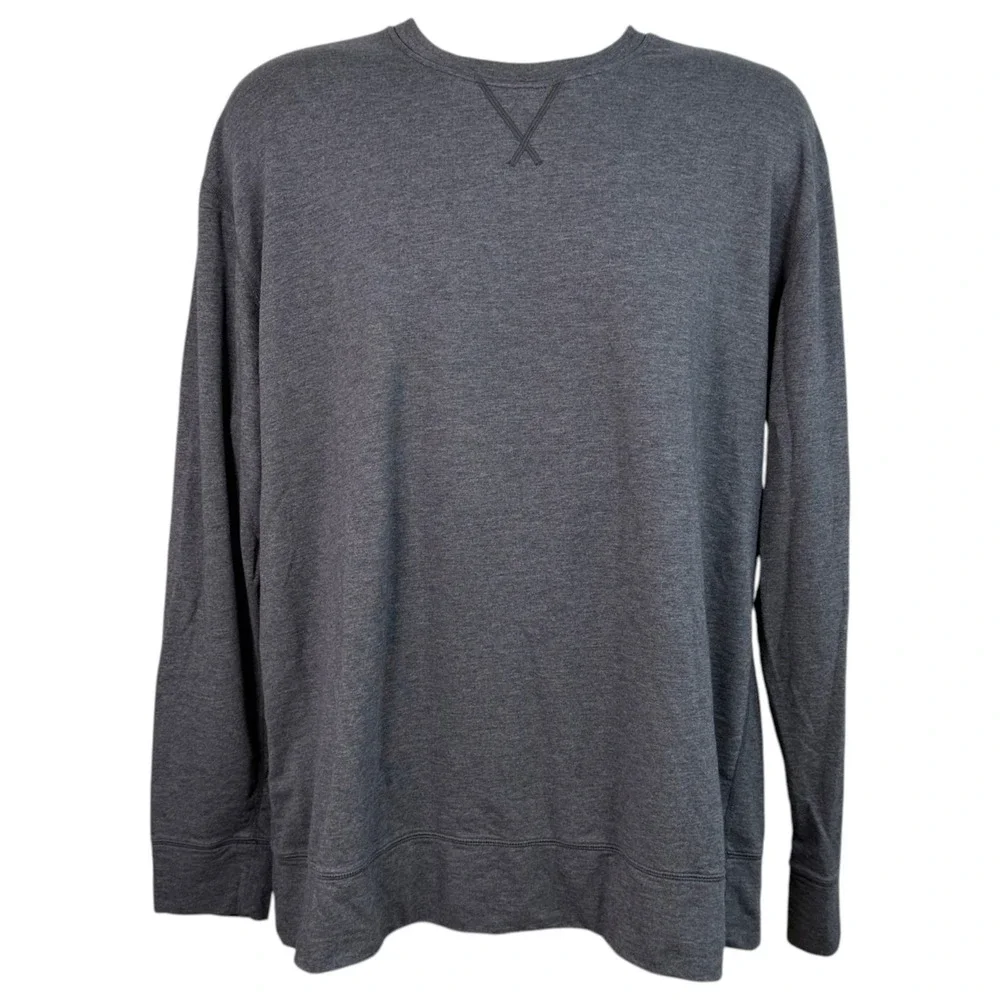 SAXX Mens 3Six Five Lightweight Sweatshirt Sz L Gray Modal‎ Blend Quiet Luxury
